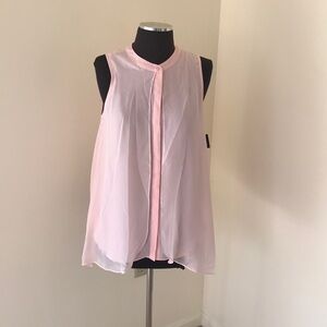NWT! ALFANI size 6 baby pink asymmetrical top